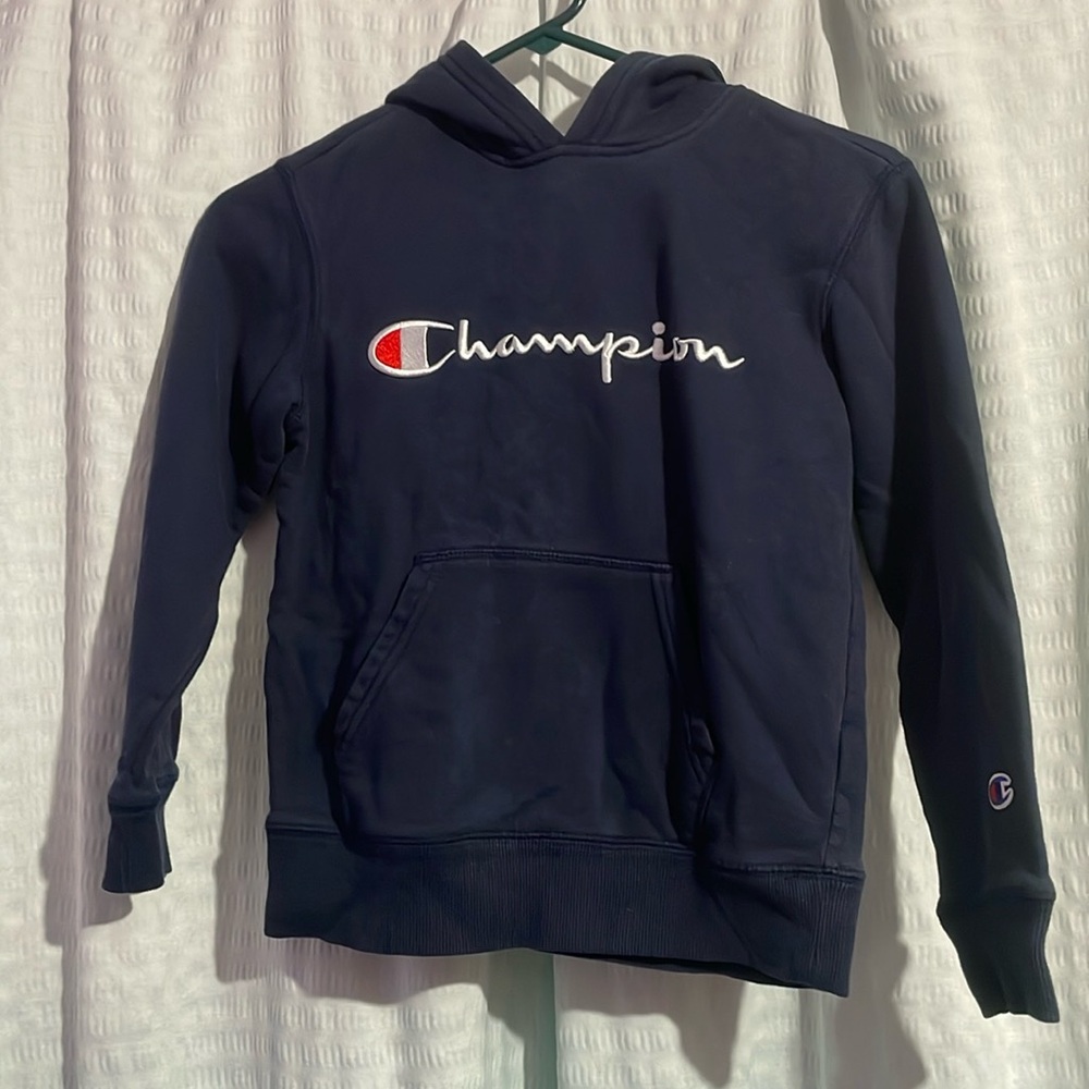 Champion navy blue youth hoodie size small